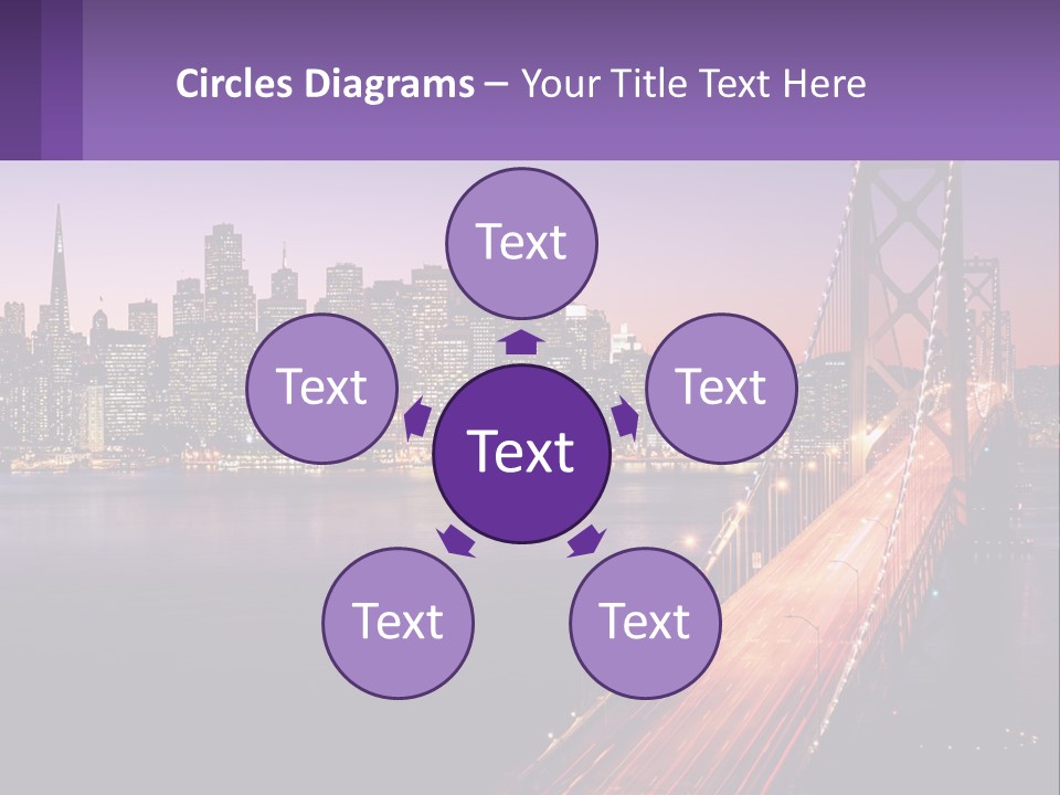 A Bridge Over A Body Of Water With A City In The Background PowerPoint Template