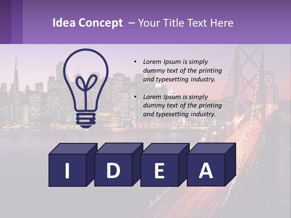 A Bridge Over A Body Of Water With A City In The Background PowerPoint Template