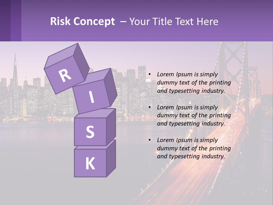 A Bridge Over A Body Of Water With A City In The Background PowerPoint Template