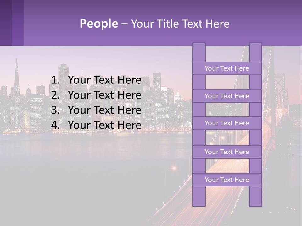A Bridge Over A Body Of Water With A City In The Background PowerPoint Template