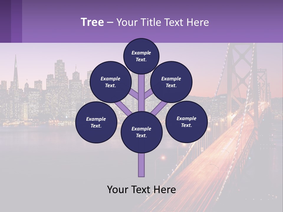 A Bridge Over A Body Of Water With A City In The Background PowerPoint Template