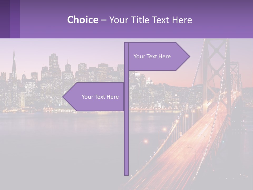 A Bridge Over A Body Of Water With A City In The Background PowerPoint Template