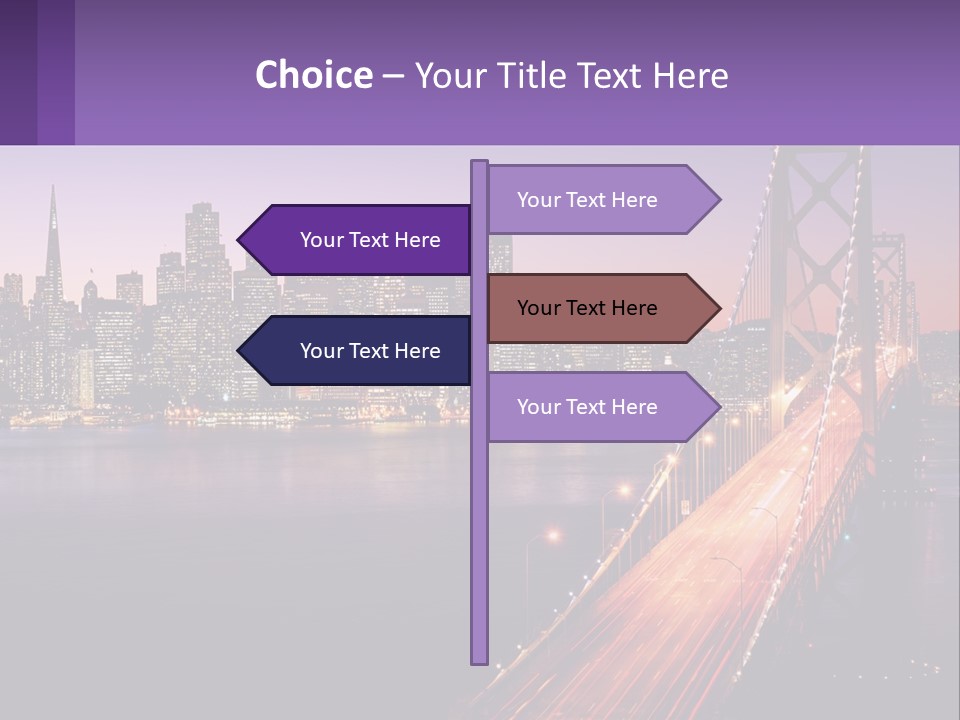 A Bridge Over A Body Of Water With A City In The Background PowerPoint Template