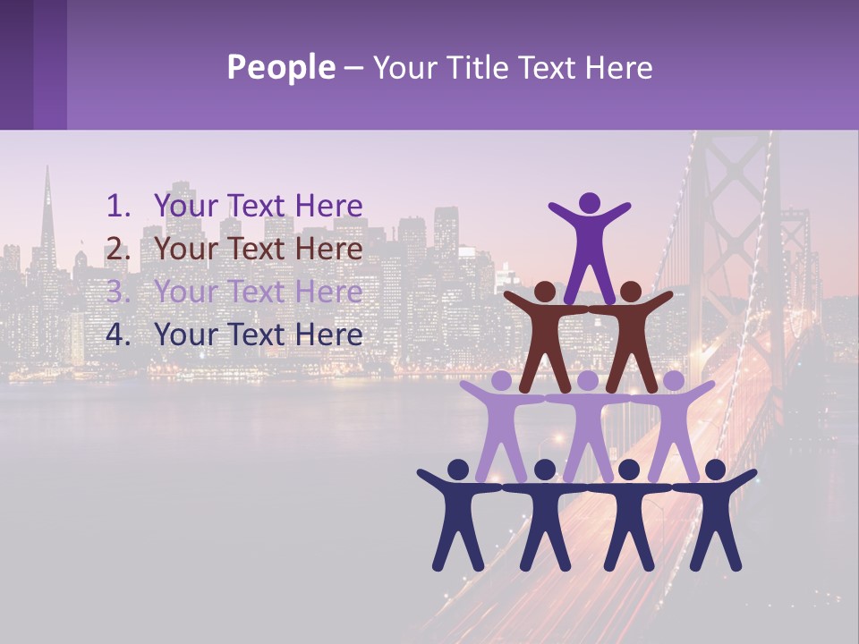 A Bridge Over A Body Of Water With A City In The Background PowerPoint Template