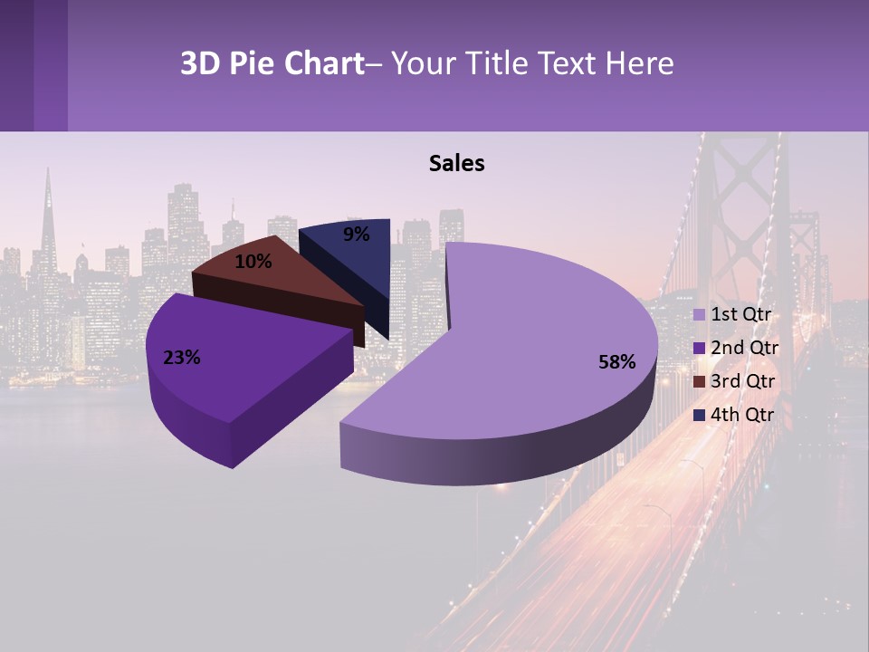 A Bridge Over A Body Of Water With A City In The Background PowerPoint Template