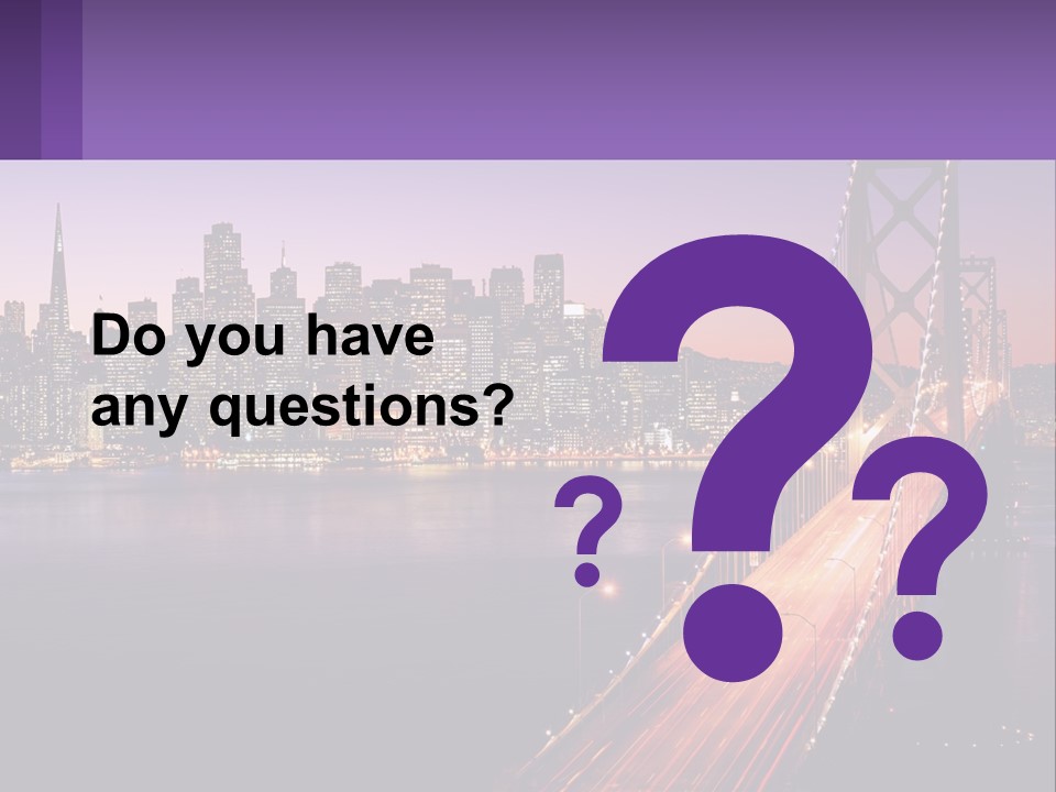 A Bridge Over A Body Of Water With A City In The Background PowerPoint Template