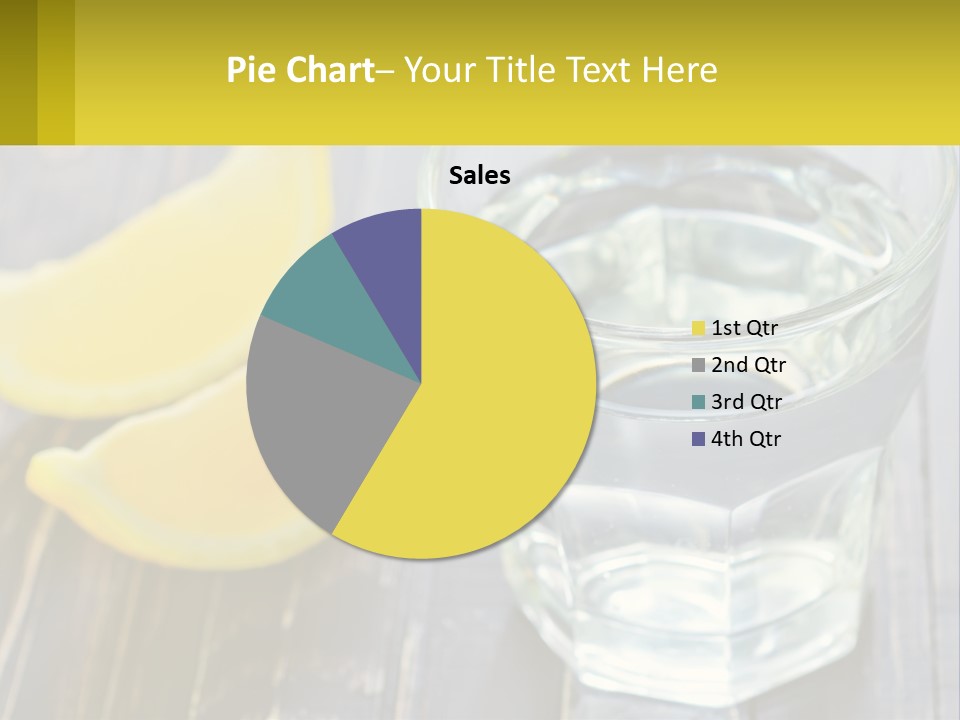 A Glass Of Water With Lemons On A Wooden Table PowerPoint Template