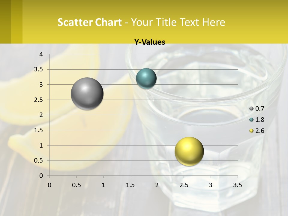 A Glass Of Water With Lemons On A Wooden Table PowerPoint Template