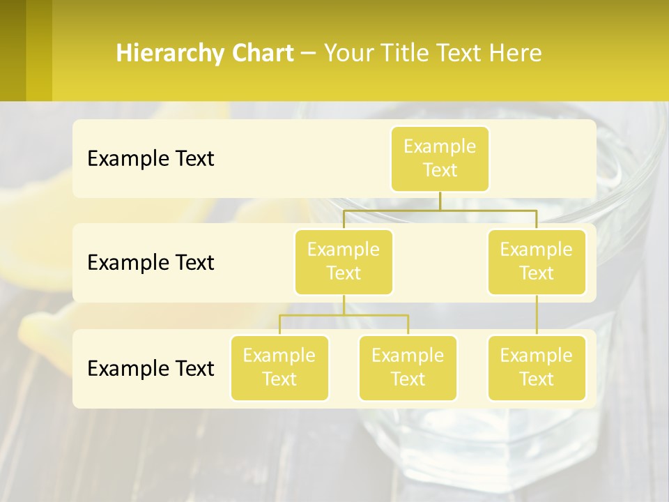 A Glass Of Water With Lemons On A Wooden Table PowerPoint Template