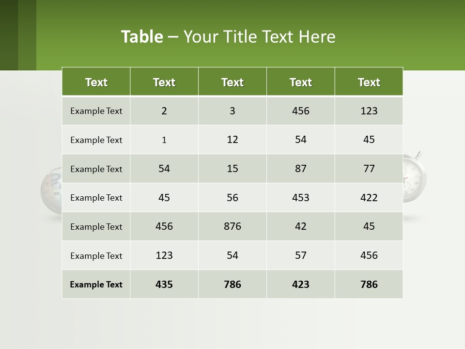 A Group Of Balls Hanging From Strings With A Clock In The Middle PowerPoint Template