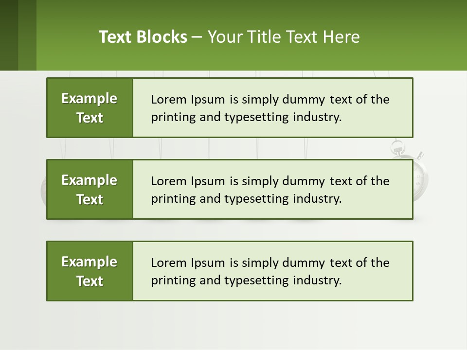 A Group Of Balls Hanging From Strings With A Clock In The Middle PowerPoint Template
