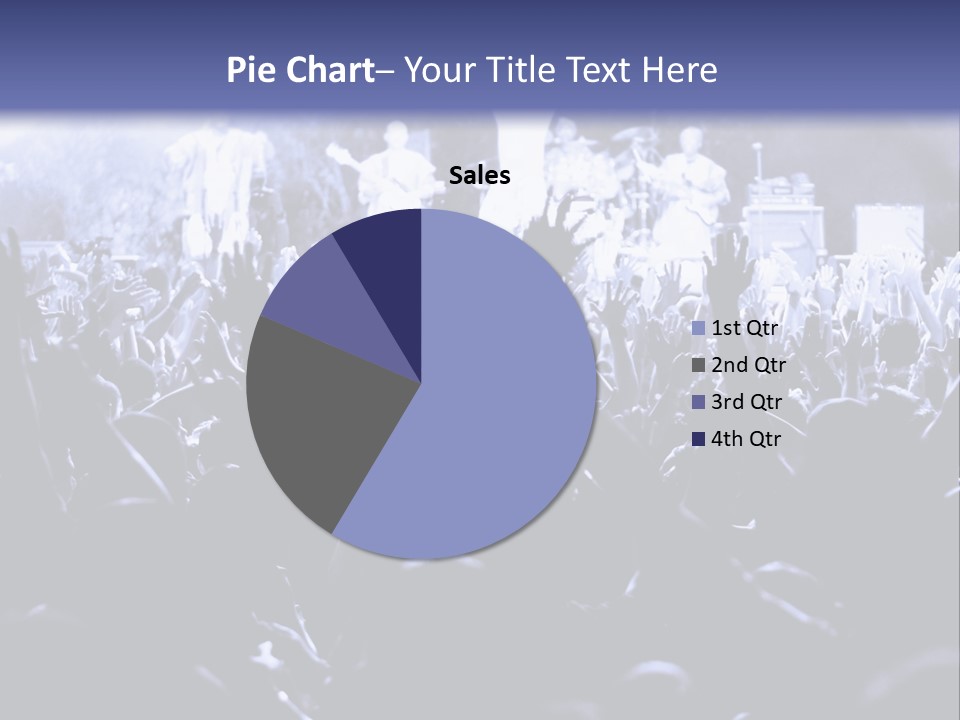 A Crowd Of People At A Concert With Their Hands In The Air PowerPoint Template