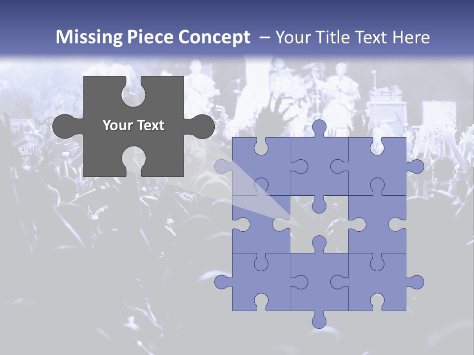 A Crowd Of People At A Concert With Their Hands In The Air PowerPoint Template