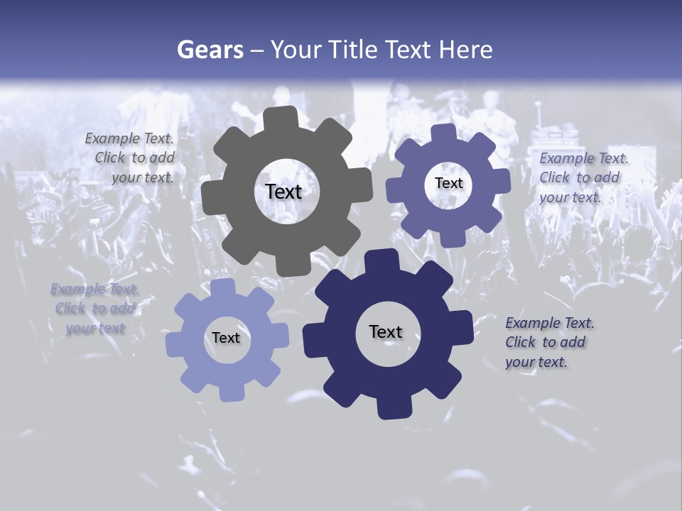 A Crowd Of People At A Concert With Their Hands In The Air PowerPoint Template