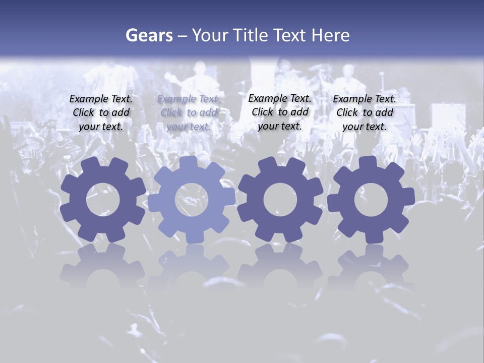 A Crowd Of People At A Concert With Their Hands In The Air PowerPoint Template