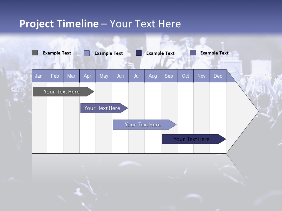A Crowd Of People At A Concert With Their Hands In The Air PowerPoint Template