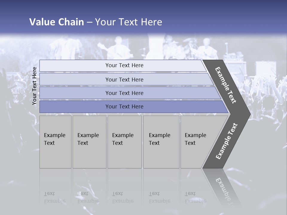 A Crowd Of People At A Concert With Their Hands In The Air PowerPoint Template