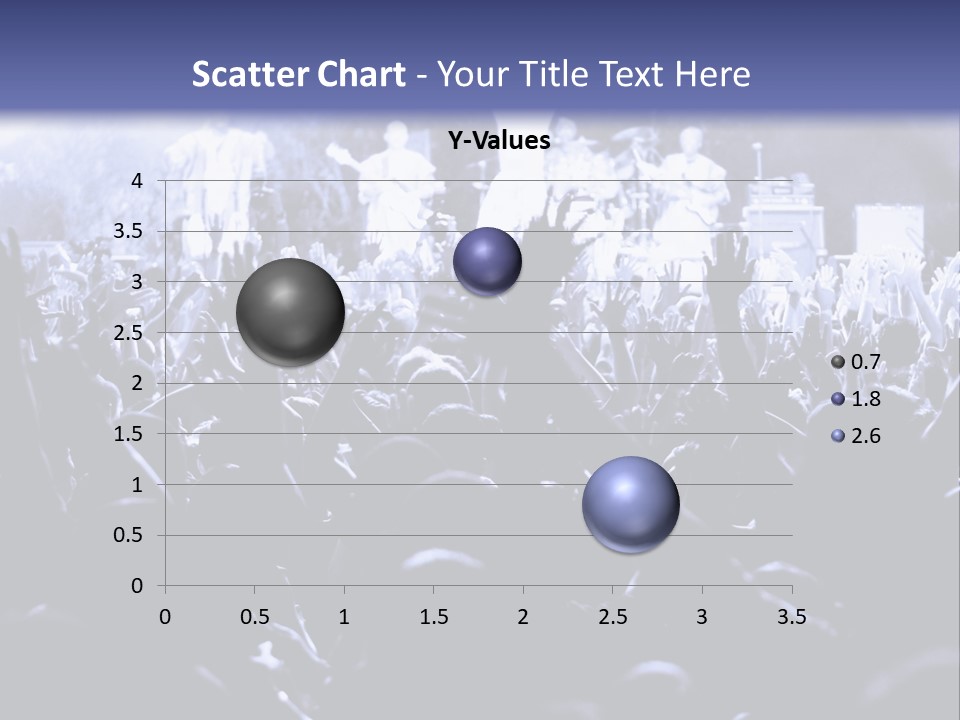 A Crowd Of People At A Concert With Their Hands In The Air PowerPoint Template
