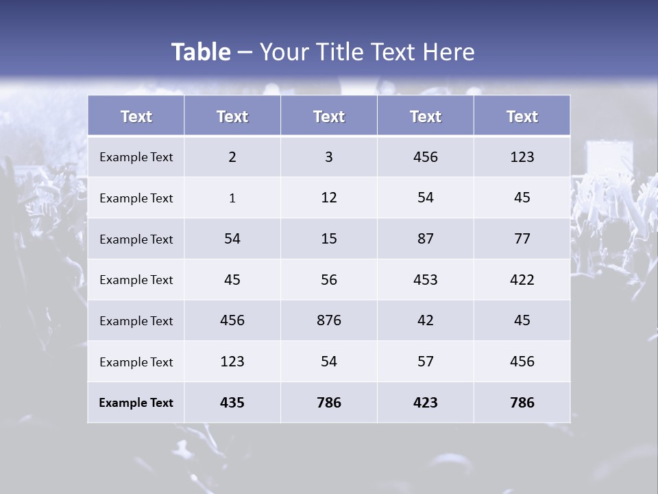A Crowd Of People At A Concert With Their Hands In The Air PowerPoint Template