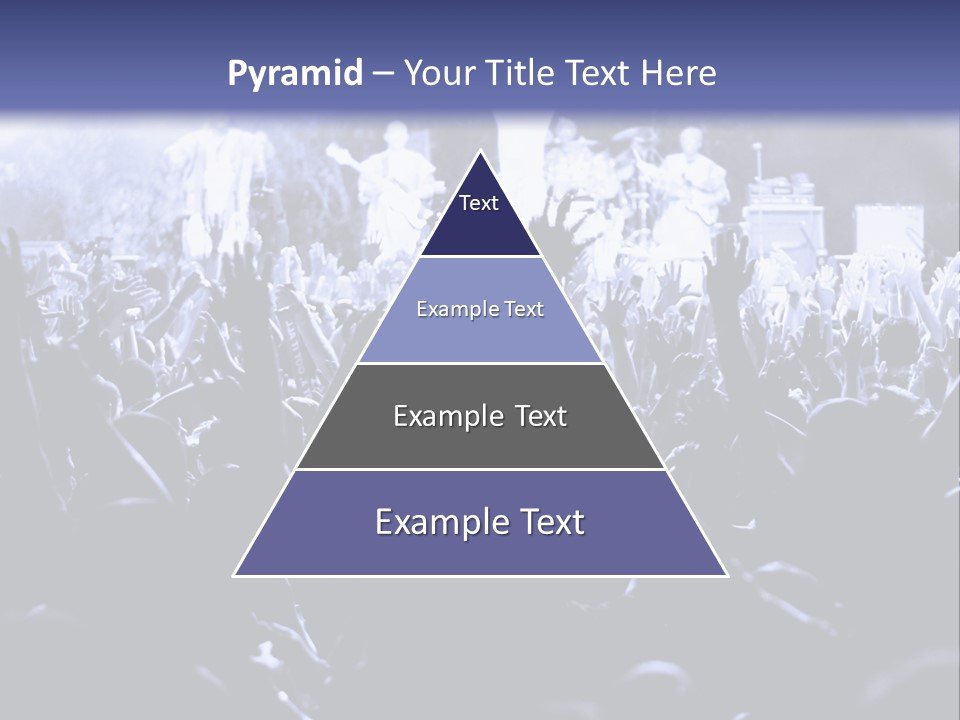 A Crowd Of People At A Concert With Their Hands In The Air PowerPoint Template