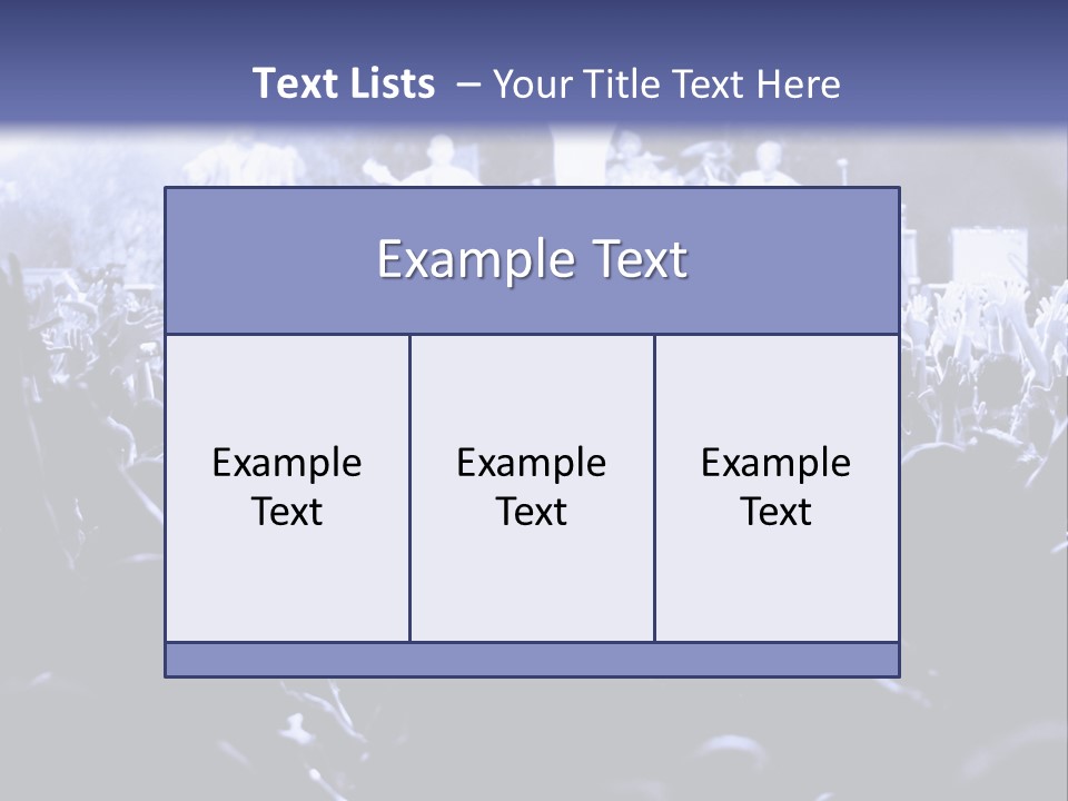 A Crowd Of People At A Concert With Their Hands In The Air PowerPoint Template