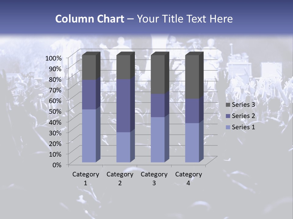 A Crowd Of People At A Concert With Their Hands In The Air PowerPoint Template