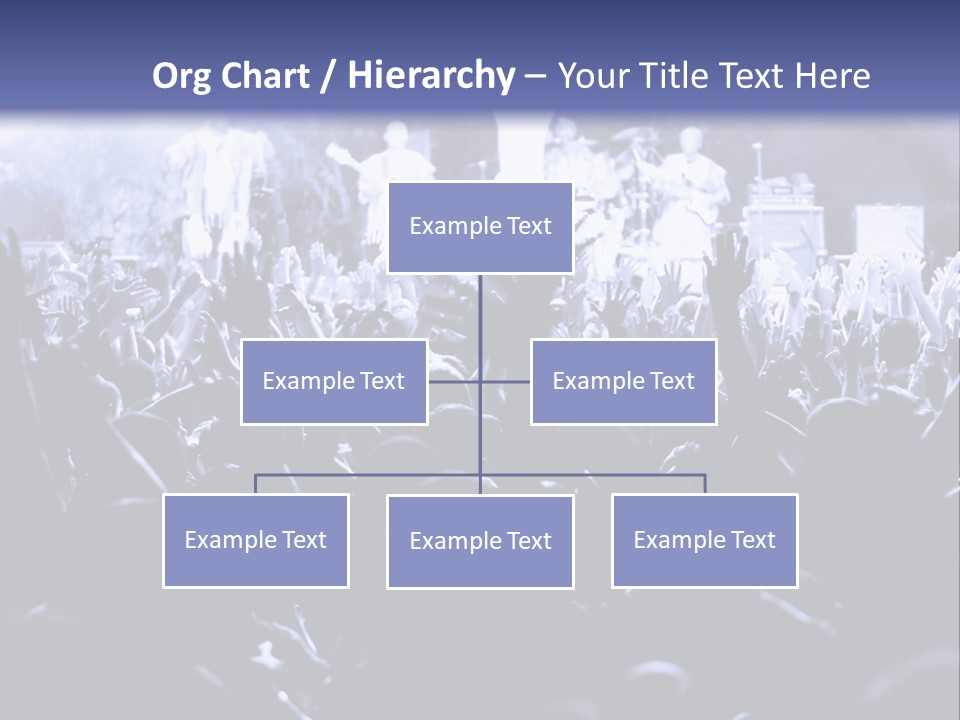 A Crowd Of People At A Concert With Their Hands In The Air PowerPoint Template
