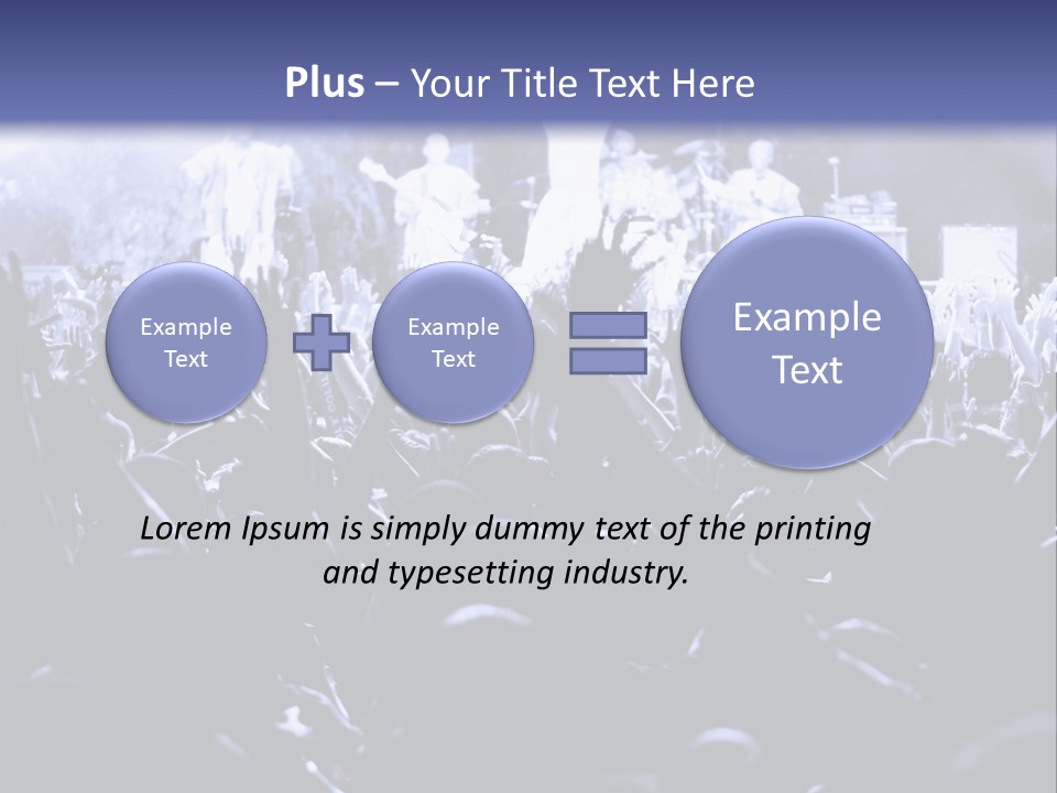 A Crowd Of People At A Concert With Their Hands In The Air PowerPoint Template