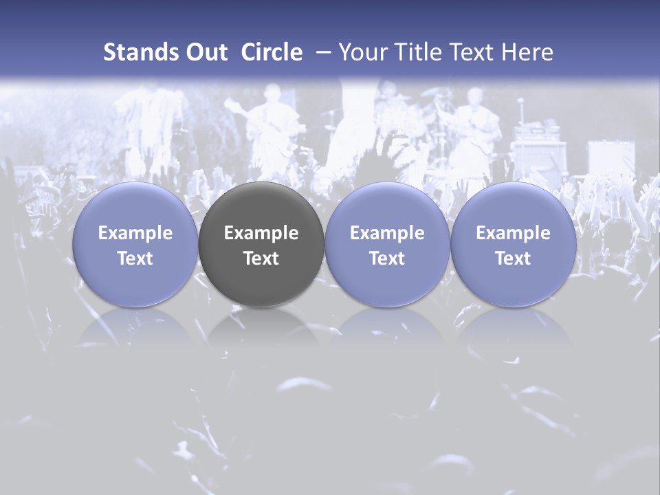 A Crowd Of People At A Concert With Their Hands In The Air PowerPoint Template