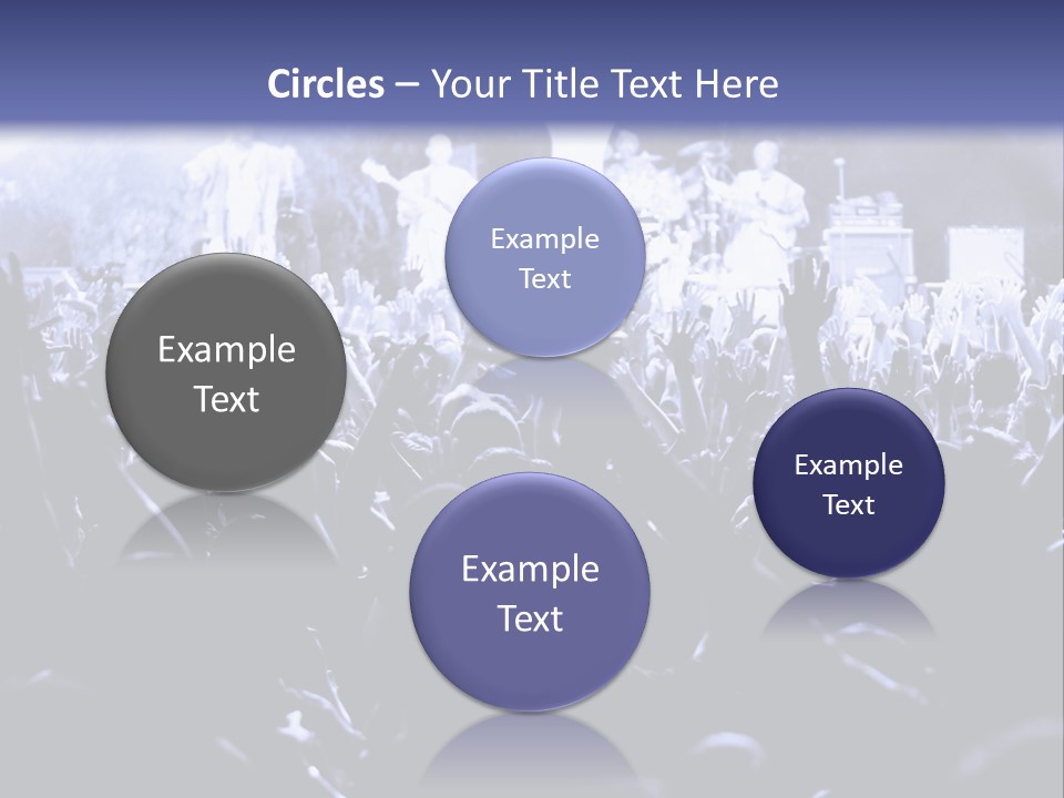 A Crowd Of People At A Concert With Their Hands In The Air PowerPoint Template