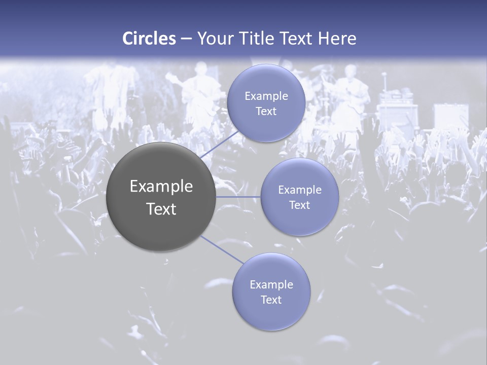 A Crowd Of People At A Concert With Their Hands In The Air PowerPoint Template