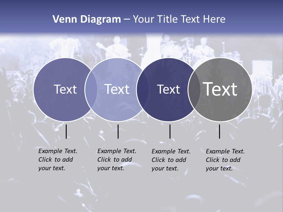 A Crowd Of People At A Concert With Their Hands In The Air PowerPoint Template