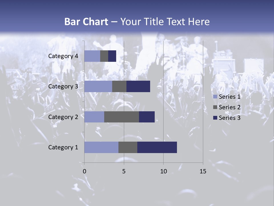 A Crowd Of People At A Concert With Their Hands In The Air PowerPoint Template