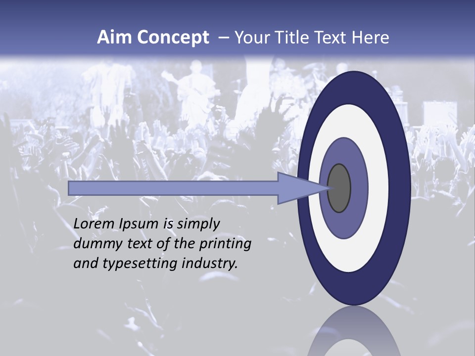 A Crowd Of People At A Concert With Their Hands In The Air PowerPoint Template