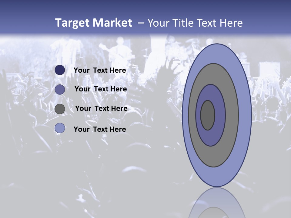 A Crowd Of People At A Concert With Their Hands In The Air PowerPoint Template