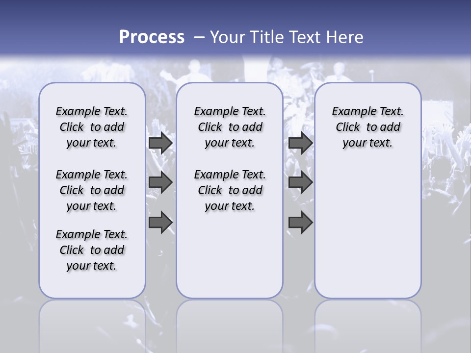 A Crowd Of People At A Concert With Their Hands In The Air PowerPoint Template