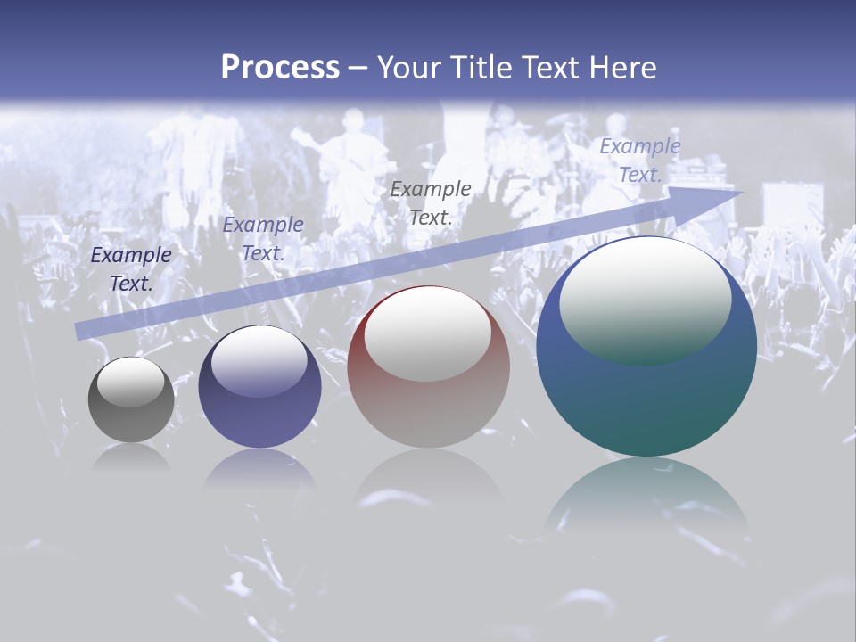 A Crowd Of People At A Concert With Their Hands In The Air PowerPoint Template