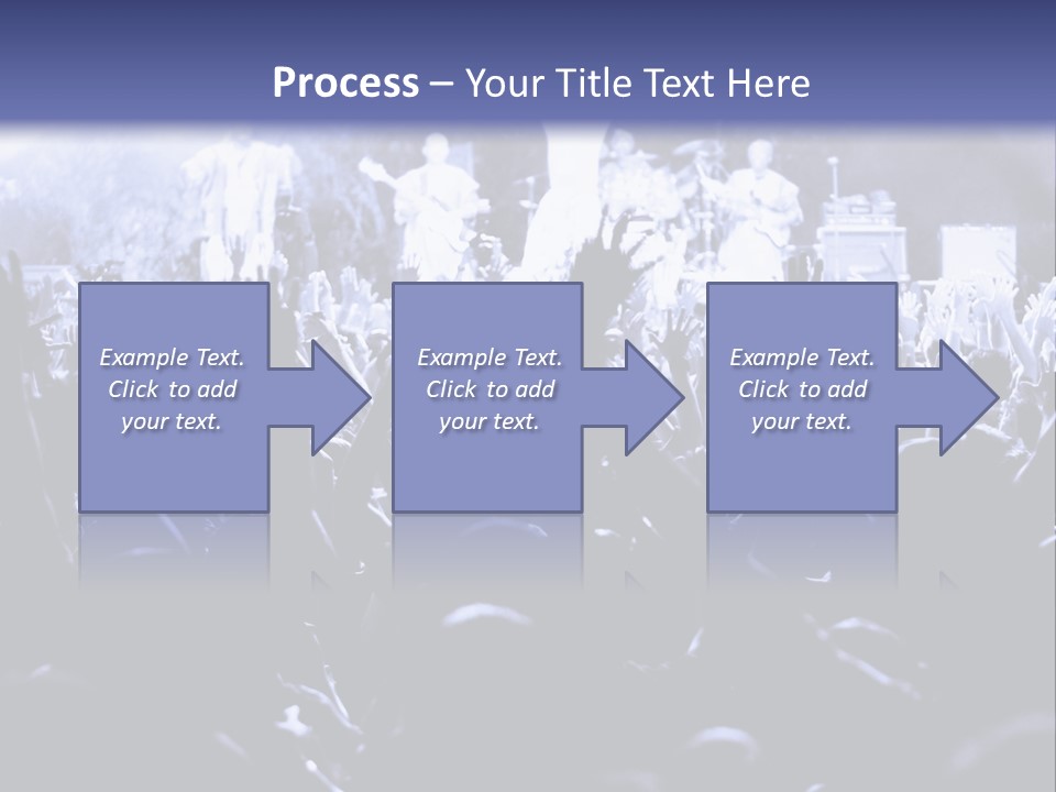 A Crowd Of People At A Concert With Their Hands In The Air PowerPoint Template