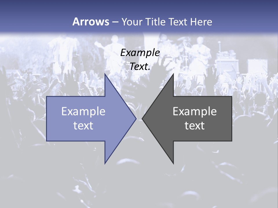 A Crowd Of People At A Concert With Their Hands In The Air PowerPoint Template