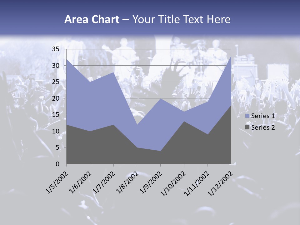 A Crowd Of People At A Concert With Their Hands In The Air PowerPoint Template