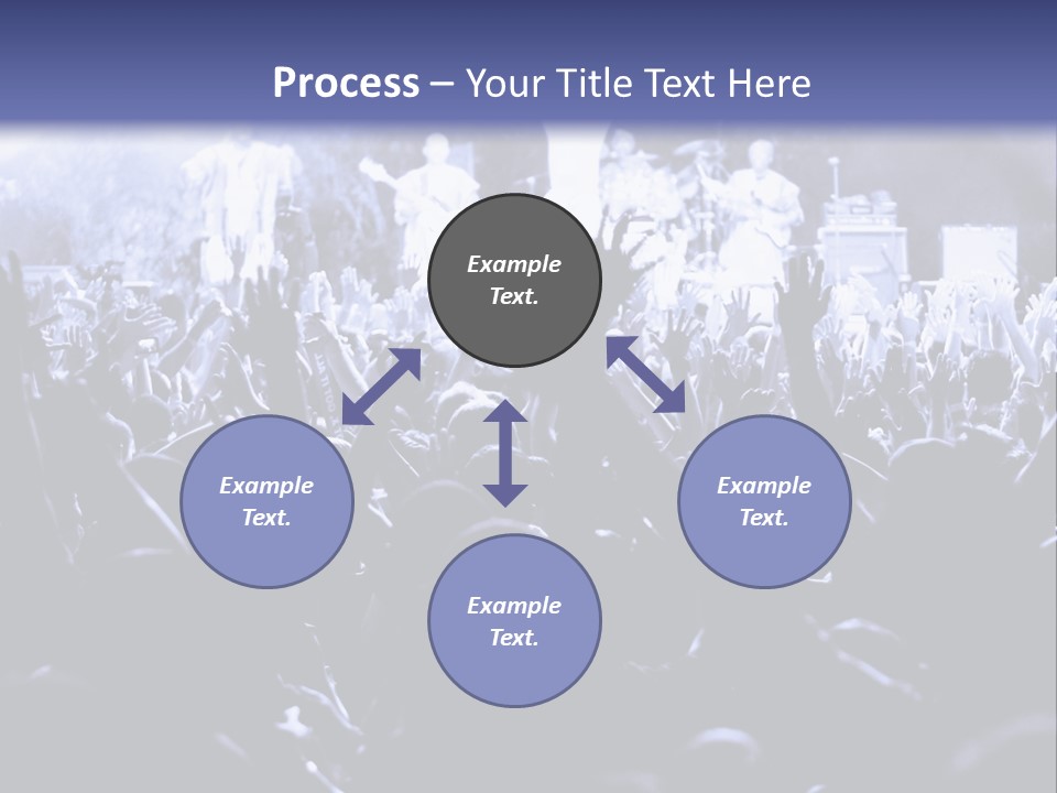 A Crowd Of People At A Concert With Their Hands In The Air PowerPoint Template