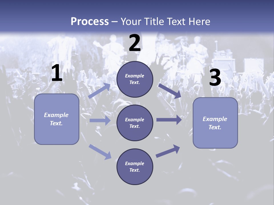 A Crowd Of People At A Concert With Their Hands In The Air PowerPoint Template