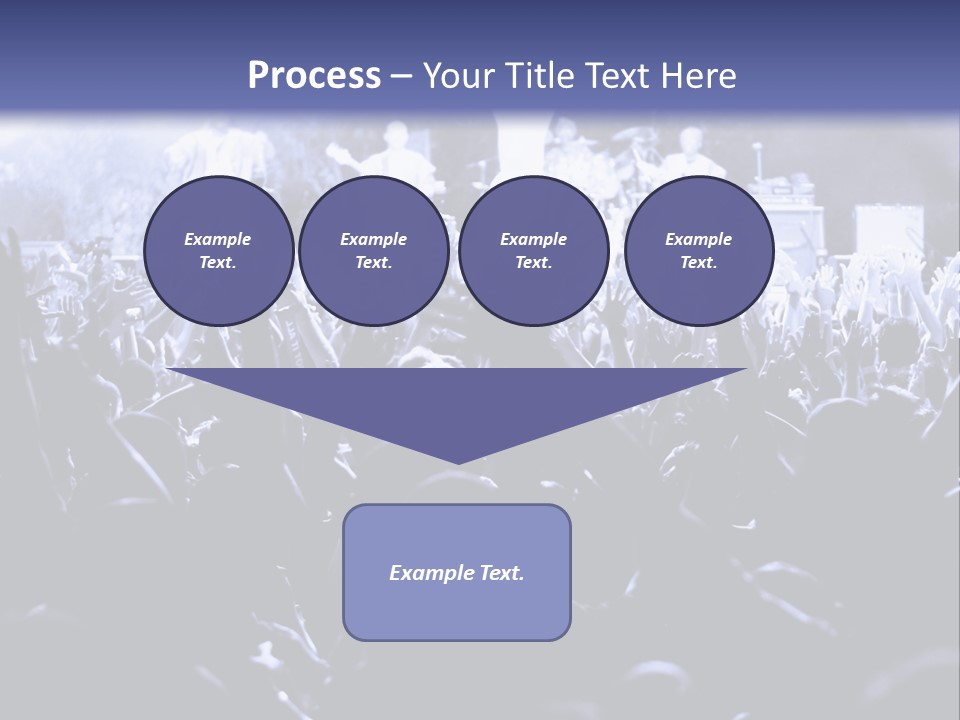 A Crowd Of People At A Concert With Their Hands In The Air PowerPoint Template
