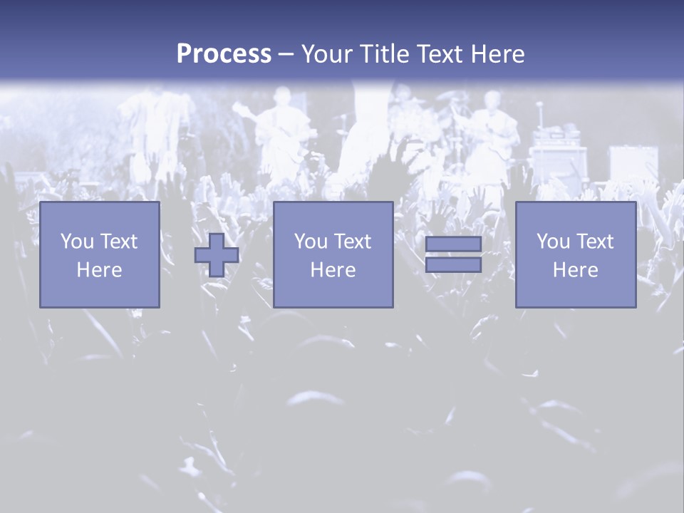 A Crowd Of People At A Concert With Their Hands In The Air PowerPoint Template