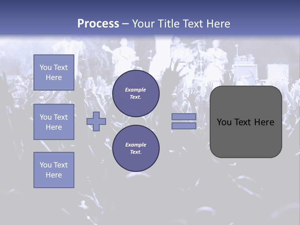A Crowd Of People At A Concert With Their Hands In The Air PowerPoint Template