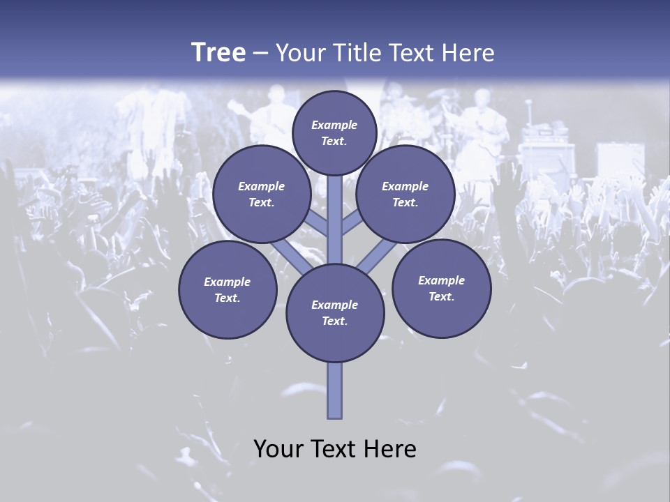 A Crowd Of People At A Concert With Their Hands In The Air PowerPoint Template