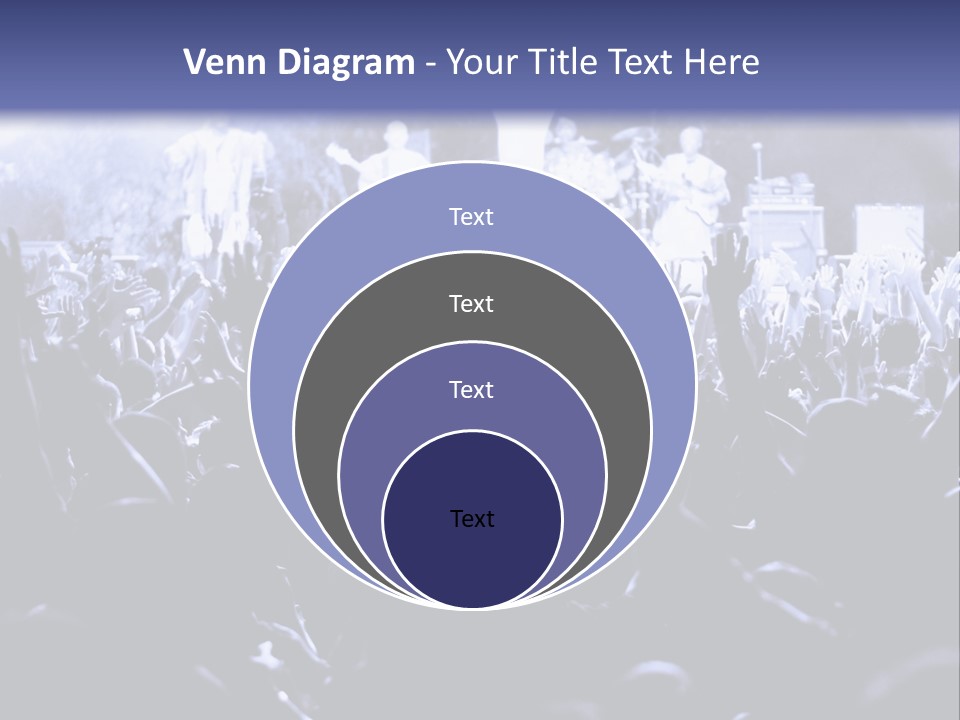 A Crowd Of People At A Concert With Their Hands In The Air PowerPoint Template