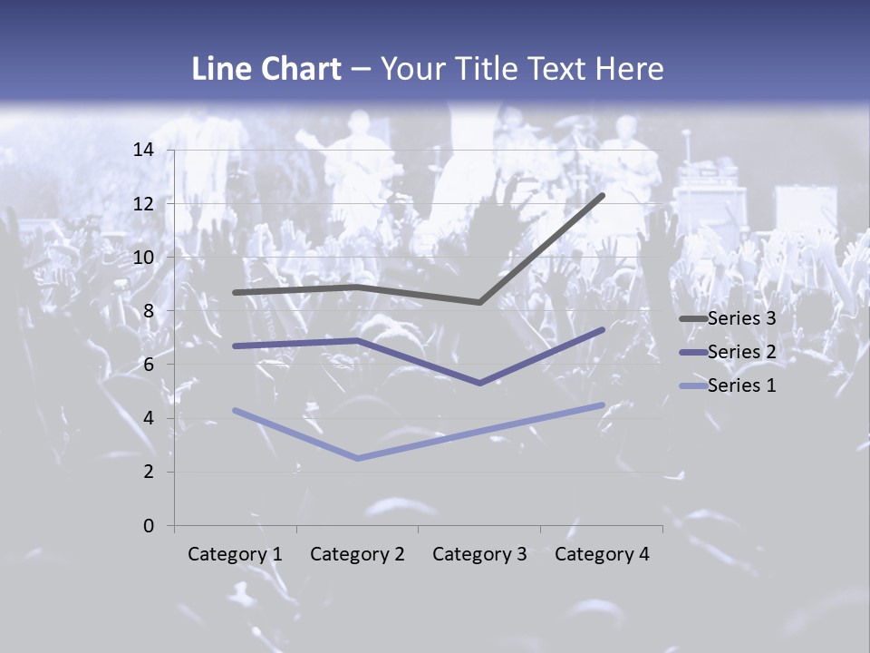 A Crowd Of People At A Concert With Their Hands In The Air PowerPoint Template