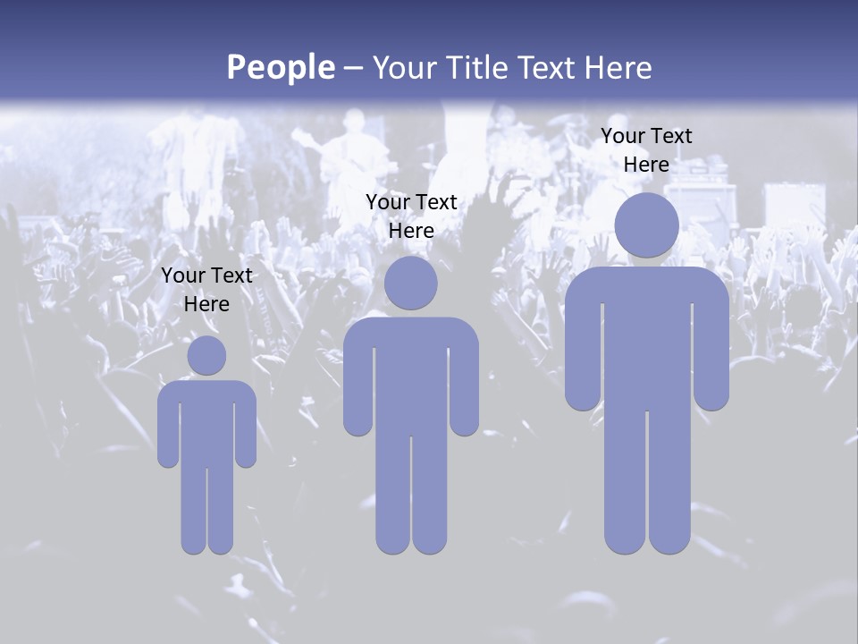 A Crowd Of People At A Concert With Their Hands In The Air PowerPoint Template