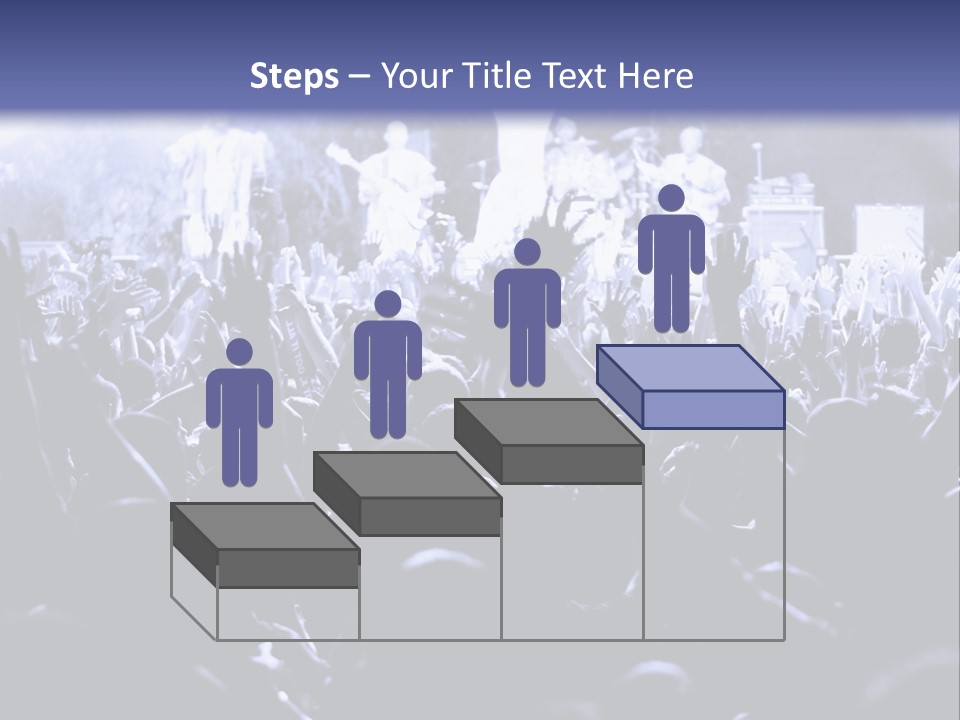 A Crowd Of People At A Concert With Their Hands In The Air PowerPoint Template